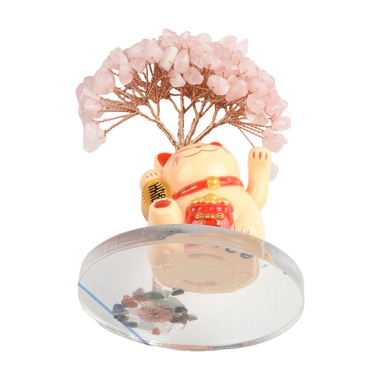 Base per gatti Simpatico gatto della fortuna Simpatico albero della fortuna Feng Shui Base per gatti verdi Multicolor Naturale Viola Scuoti le mani Giallo