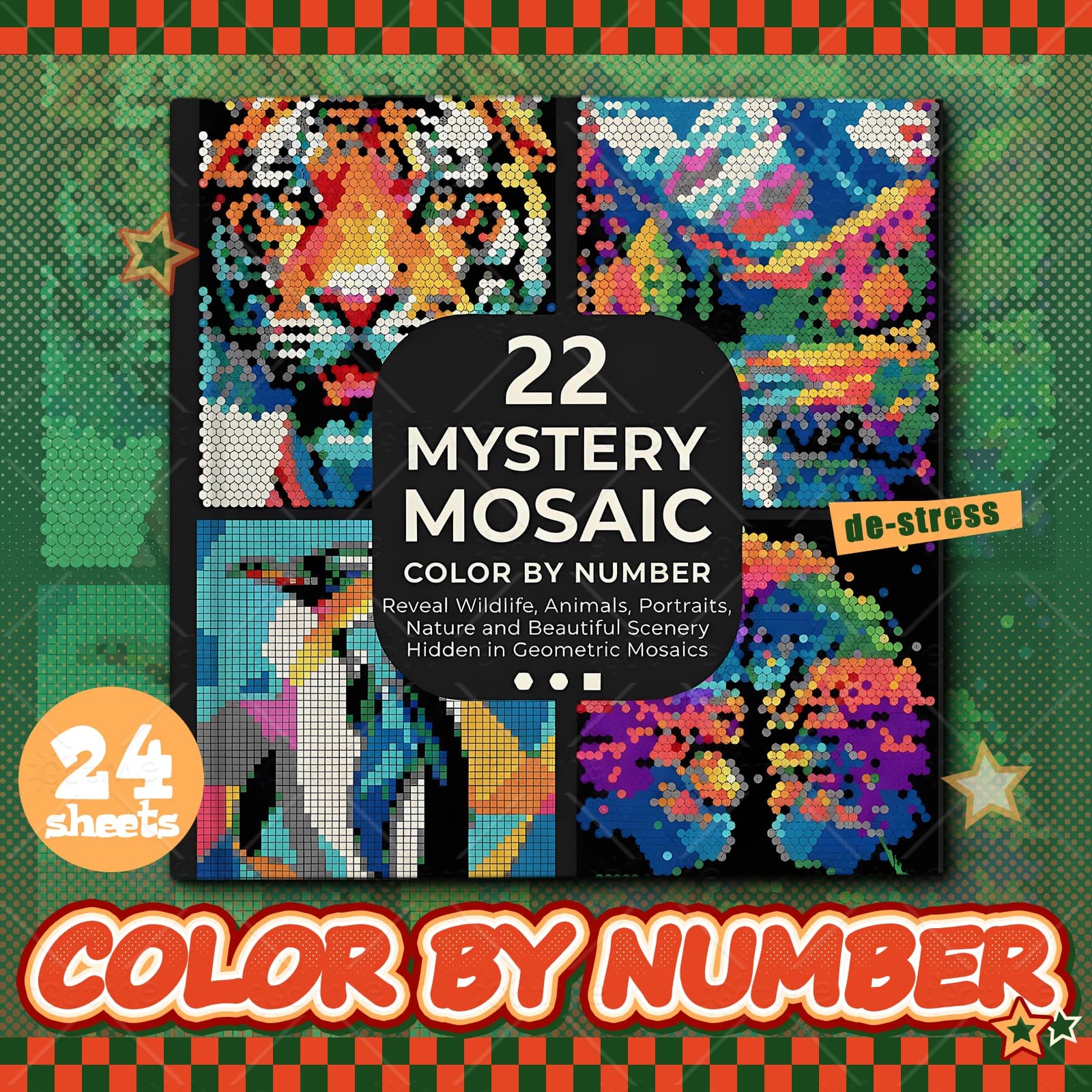 NUMBER PUZZLE COLOR BY NUMBER Coloring Book for Adult and Teen Featuring Relieve Stress Kill Time DIY Painting Drawing