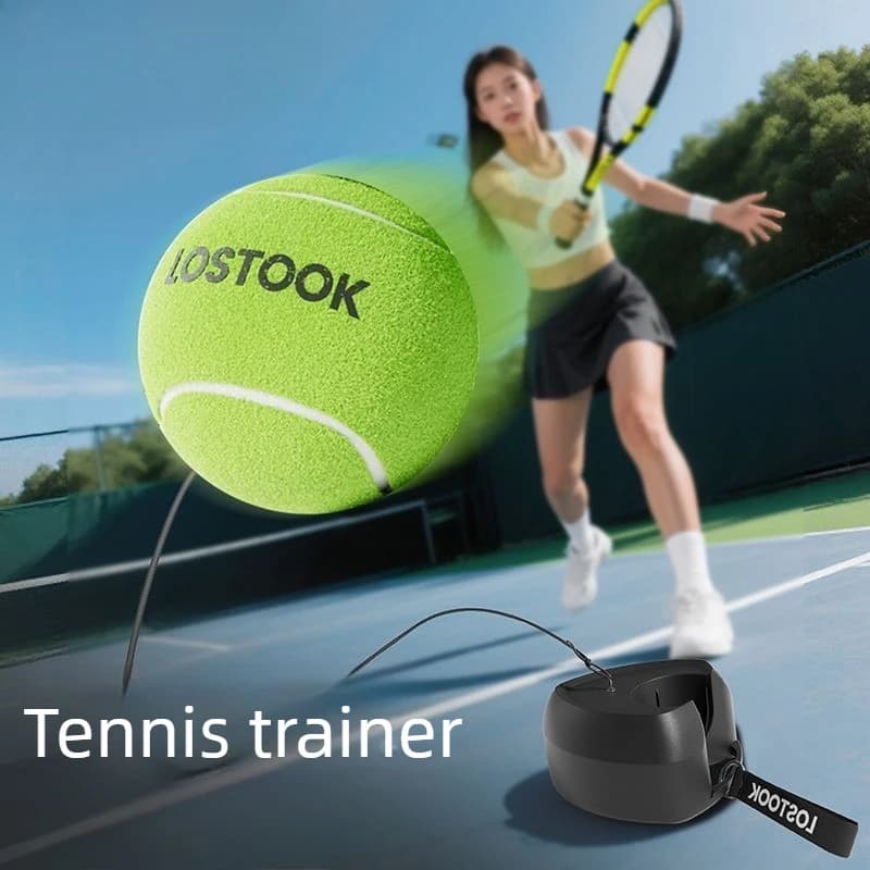 Dispositivo di Allenamento Tennis Antiscivolo per Principianti, Attrezzatura Sportiva Portatile per Pratica con Singola Palla