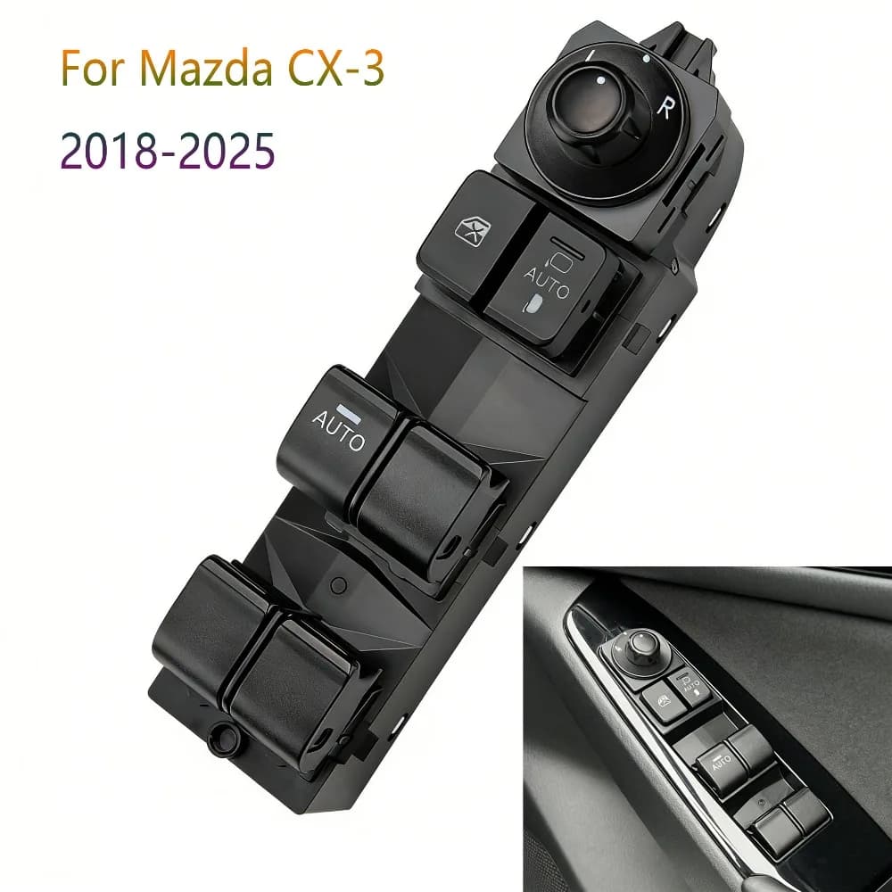 Accessori auto per Mazda CX-3 2018-2025 Anteriore Sinistro Elettrico Power Master Finestra Interruttore Sollevatore di Controllo Regolatore Pulsante Parti