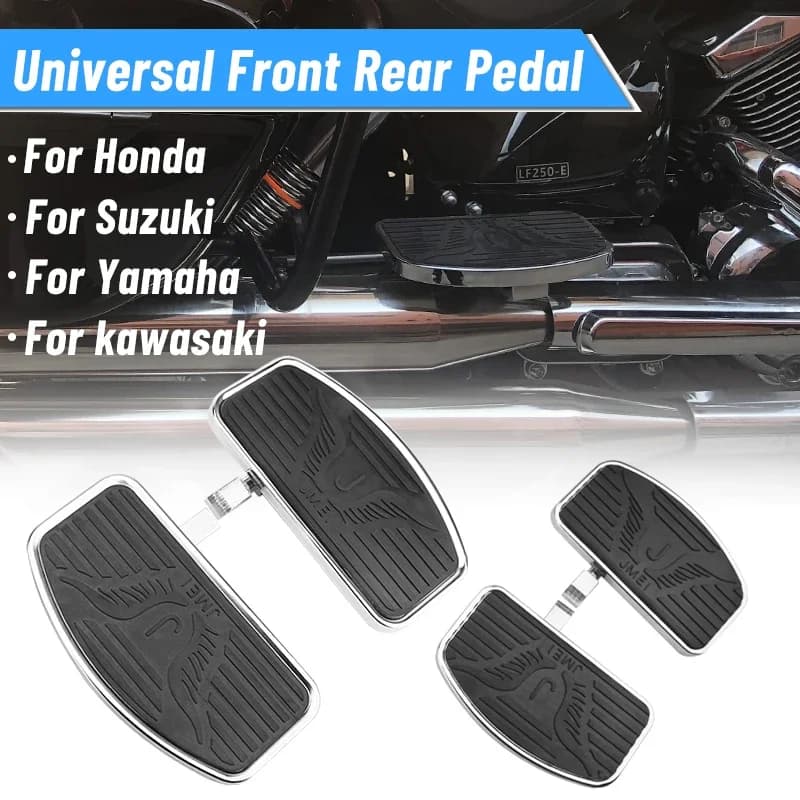 Universale Del Motociclo Anteriore Posteriore Conducente Passeggero Poggiapiedi Pedale Pedana Peg Per Honda Shadow VT400/750 Yamaha Kawasaki
