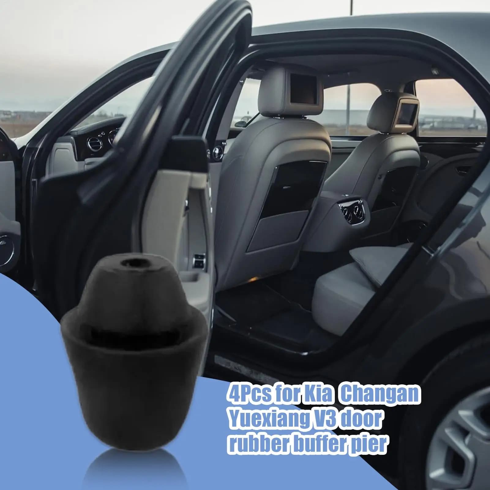 Nero Automotive Door Stop Buffer Elastici Cuscino Pad Paraurti Fermaporta in gomma Protezione porta anteriore posteriore