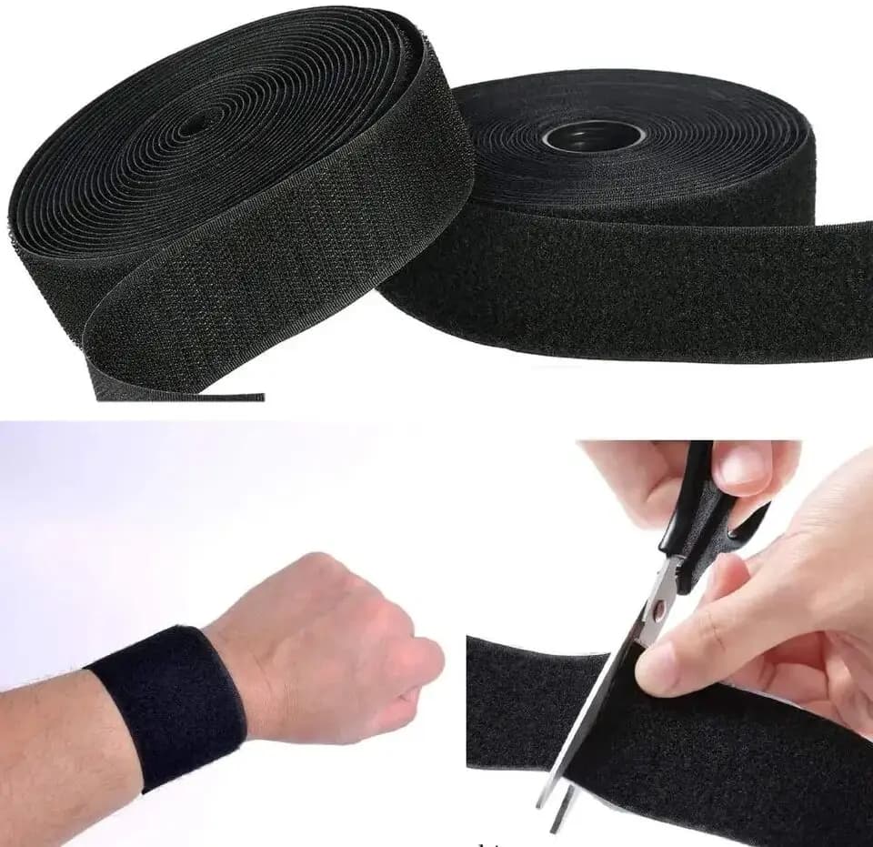 Nastro in velcro da cucire, chiusura in nylon non adesiva per abbigliamento, borse, fai da te, rotolo da 1 metro, disponibile in 20/30/50 mm