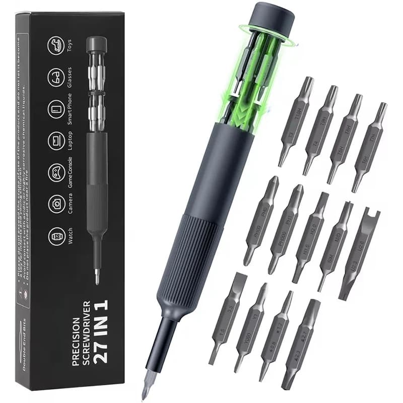 27 in 1 set precision screwdrivers magnetic tips style pen repair tool kit manual for glasses watch PC jewelry laptop iPhone