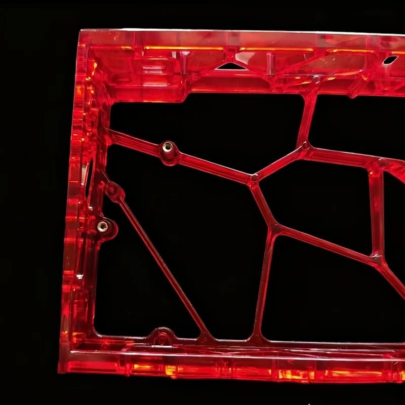 Kit trasparente rosso traforato typewooting60, holy60, adatto per tastiere meccaniche, tastiera con interruttore magnetico fai da te