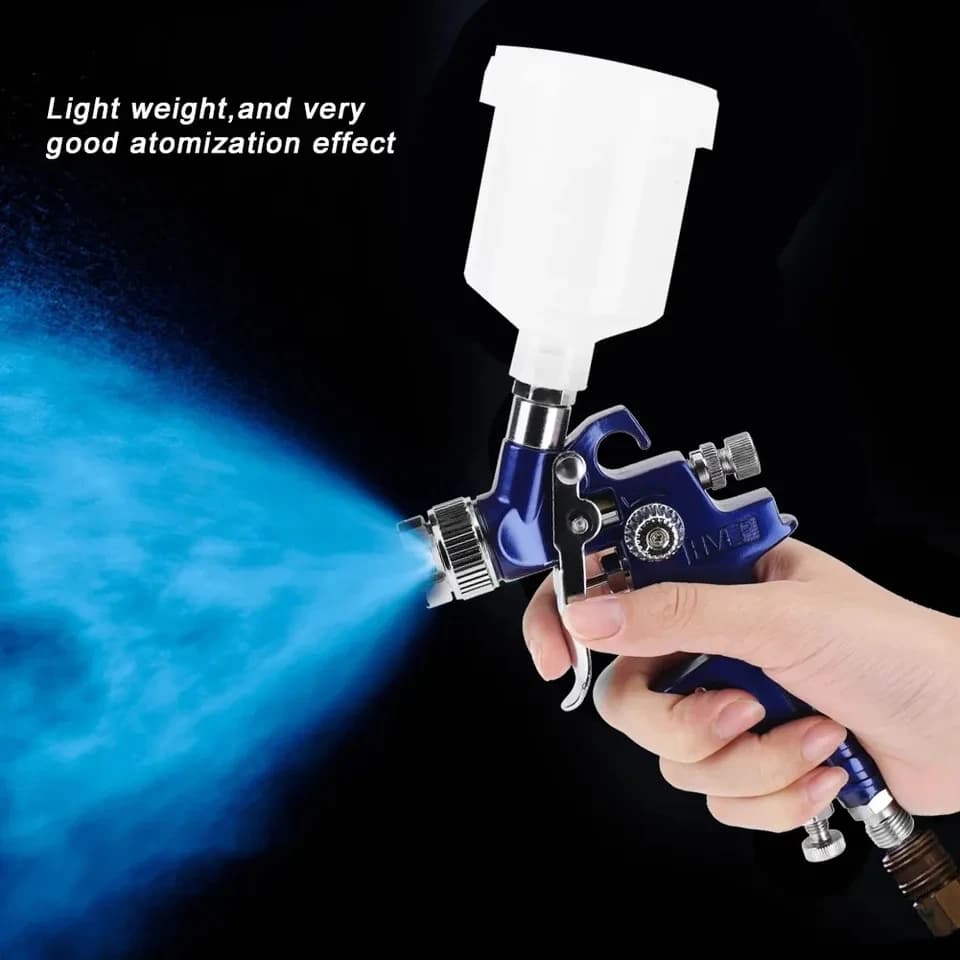 Mini pistola a spruzzo pneumatica professionale ugello 0,8/1,0 mm 125 ml - per verniciatura e riparazione auto