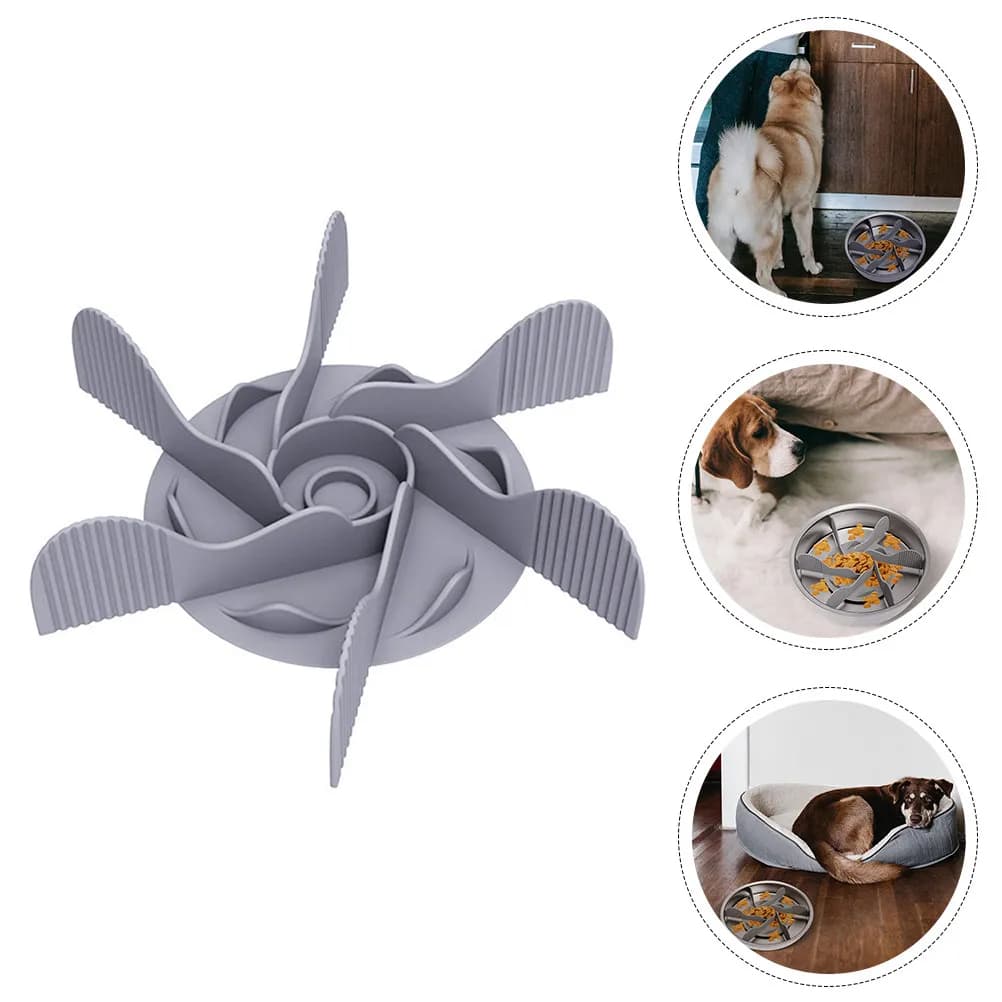 Slow Feeder Silicone Pet Bowls Food Bowl Slow Feeder Reusable Spiral Food Bowl for Cats Dogs Lightweight Durable Waterproof