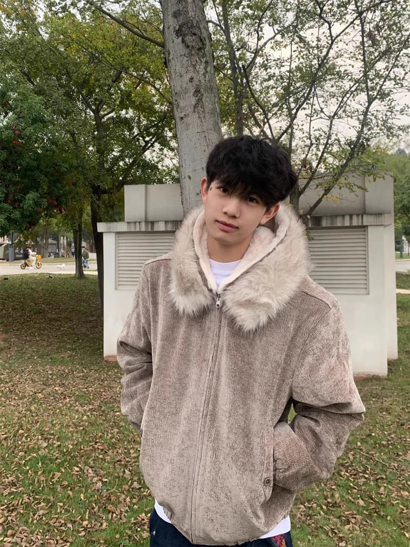 Giacche Grandi da Uomo con Collo in Pelliccia, Imbottite in Pile, Impermeabili, Originali Militari, di Alta Gamma, in Piumino, Stile Anorak Western, per la Primavera