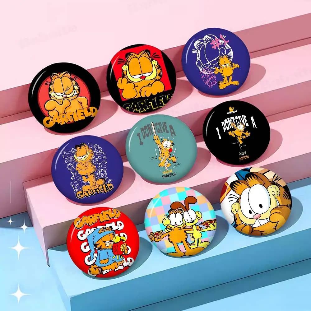 Spilla Anime G-Garfield Gatto Carino, Distintivo Cartone Animato, per Giacca, Jeans, Accessorio Regalo