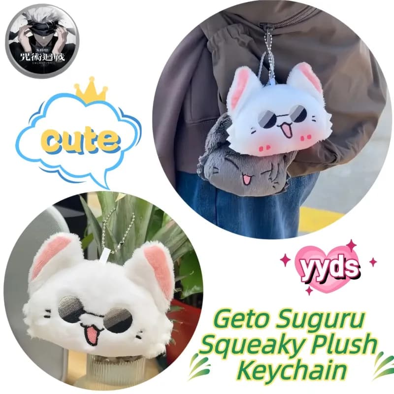 Jujutsu Kaisen Anime Merchandise, Squeaky Cotton Plush Dolls, Cute Stuffed Toys of Gojo Satoru, Geto Suguru & Nanami Kento