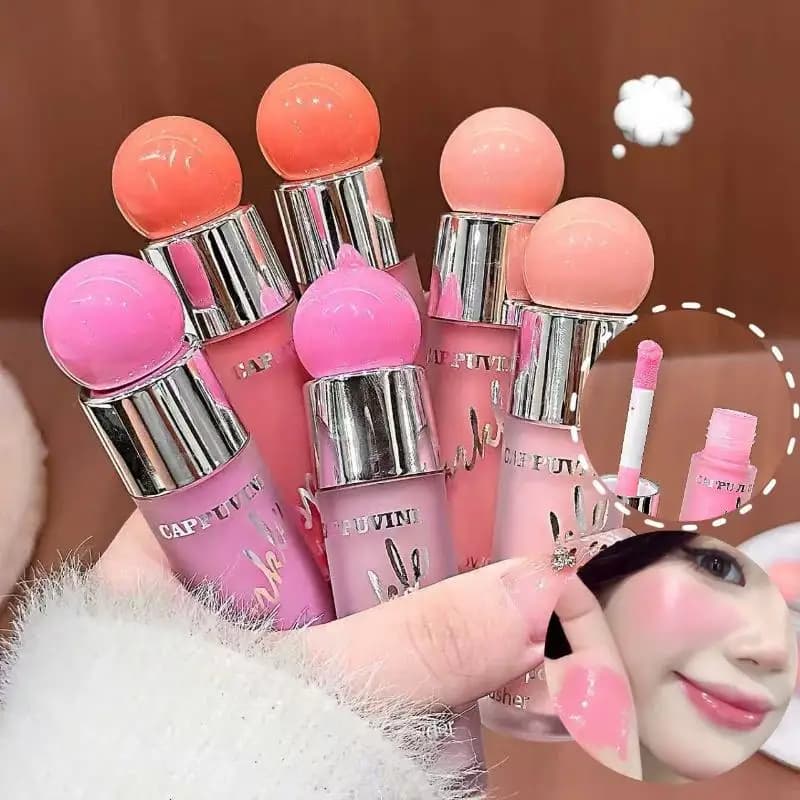 Liquid Blush Cappuvini Sweet Girl's Energetic for a glossy water effect finish, daily whitening, of course breathable and light.