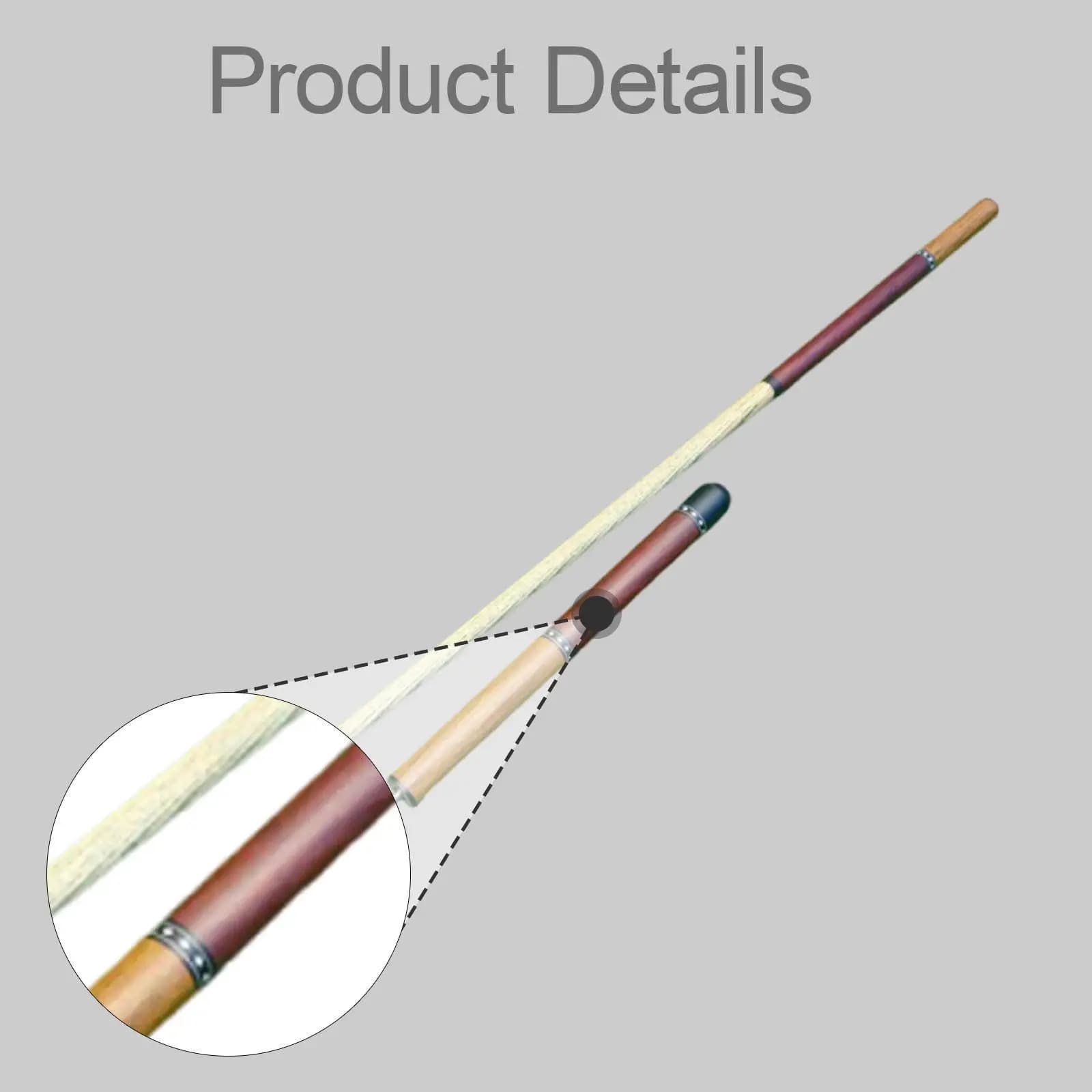Stecca da Biliardo Professionale in Legno con Punta da 14mm, Portatile ed Ergonomica, per Allenamento ed Eventi di Snooker