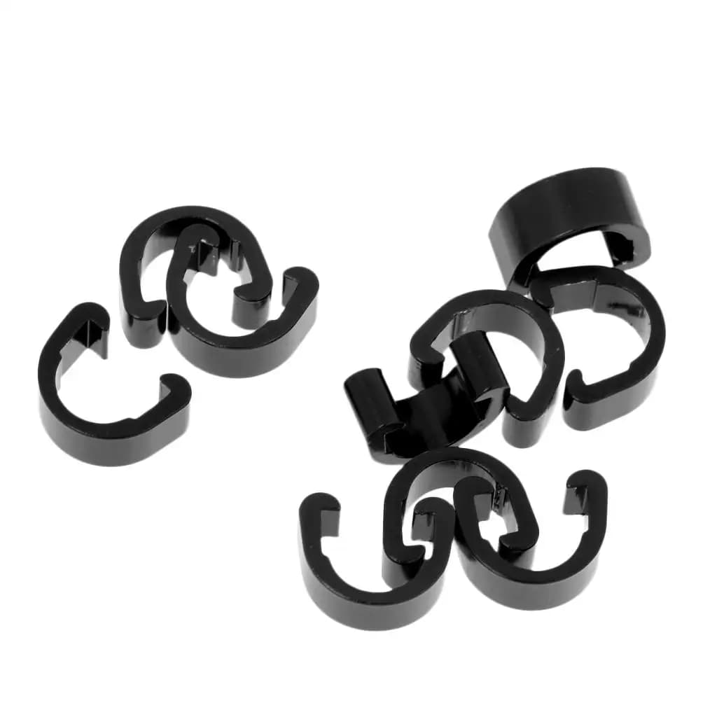 Clip a C per Tubi Bici, Guida Cavo Anodizzata, Fibbia per Gestione Cavi per MTB BMX Bici Pieghevoli