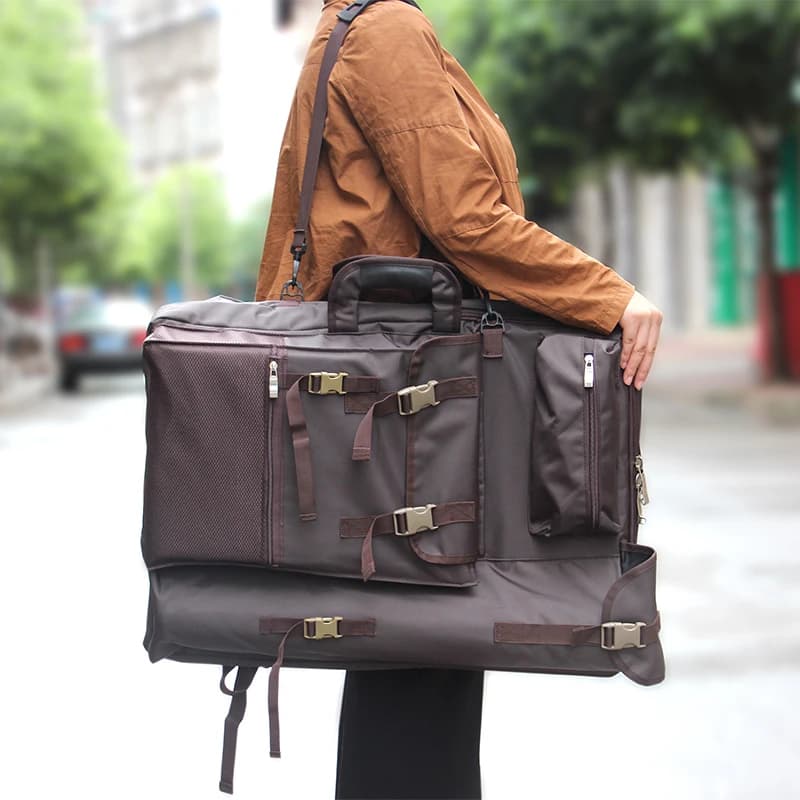 Custodia per portafoglio artistico antipioggia Borsa per artista grande A2 Zaino per scuola da disegno Borsa da disegno nera Borsa per arte a spalla singola A2