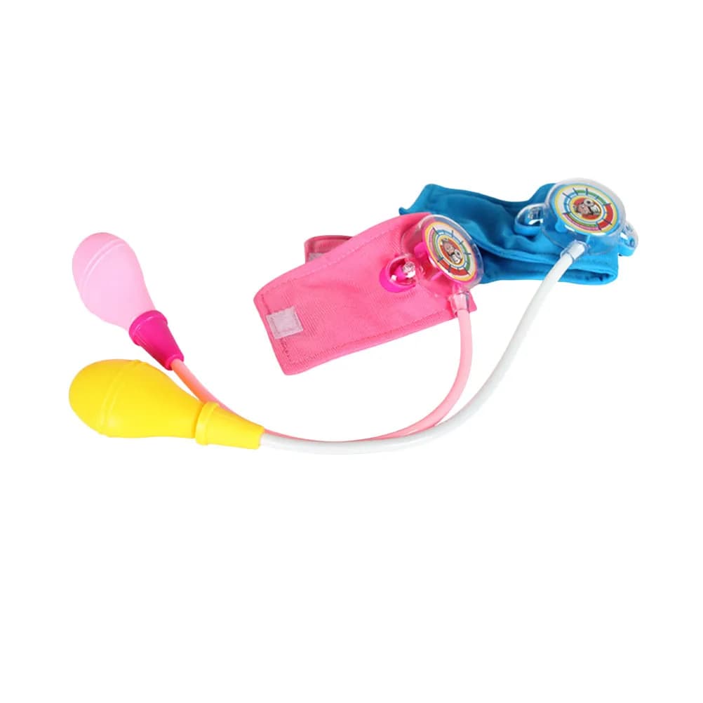 Kit di simulazione per la misurazione della pressione sanguigna, 2 pezzi, gioco educativo per bambini, mini gioco di ruolo da medico di famiglia, migliora l'immaginazione dei bambini