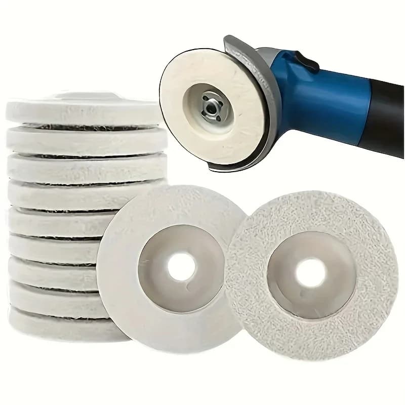 Dischi per Lucidatura a Specchio - Ruote in Feltro per Smerigliatrice Angolare per Acciaio Inox, Lavorazione del Legno, Mobili, Vetro