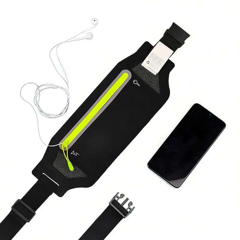 HAISSKY Ultra-thin Zippered Running Bags Men Women's Outdor Sport Training Stretch Belt Waist for iPhone Samsung XIaomi