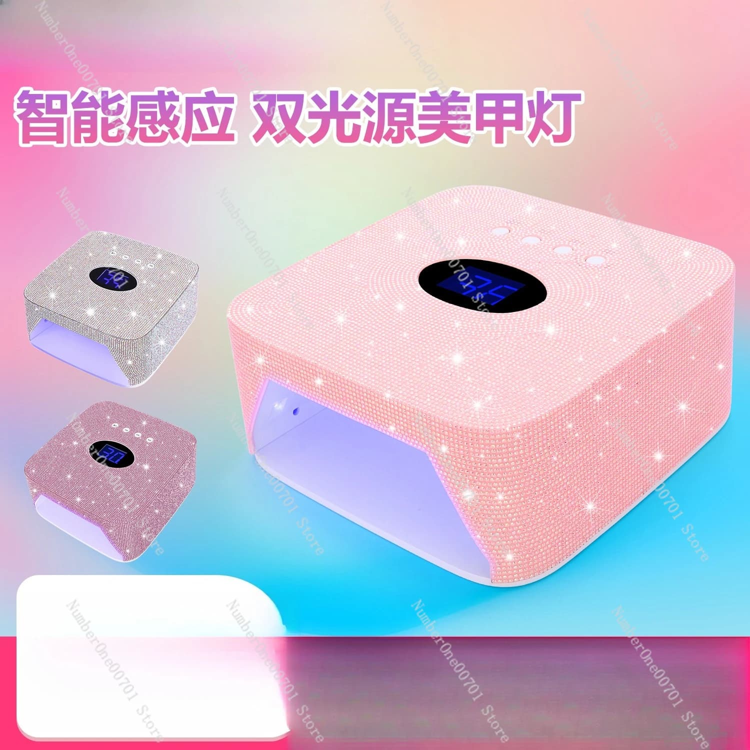 Lampada UV LED ricaricabile senza fili ad alta potenza per asciugatura rapida delle unghie, ideale per manicure in casa o in salone, per gel e nail art.