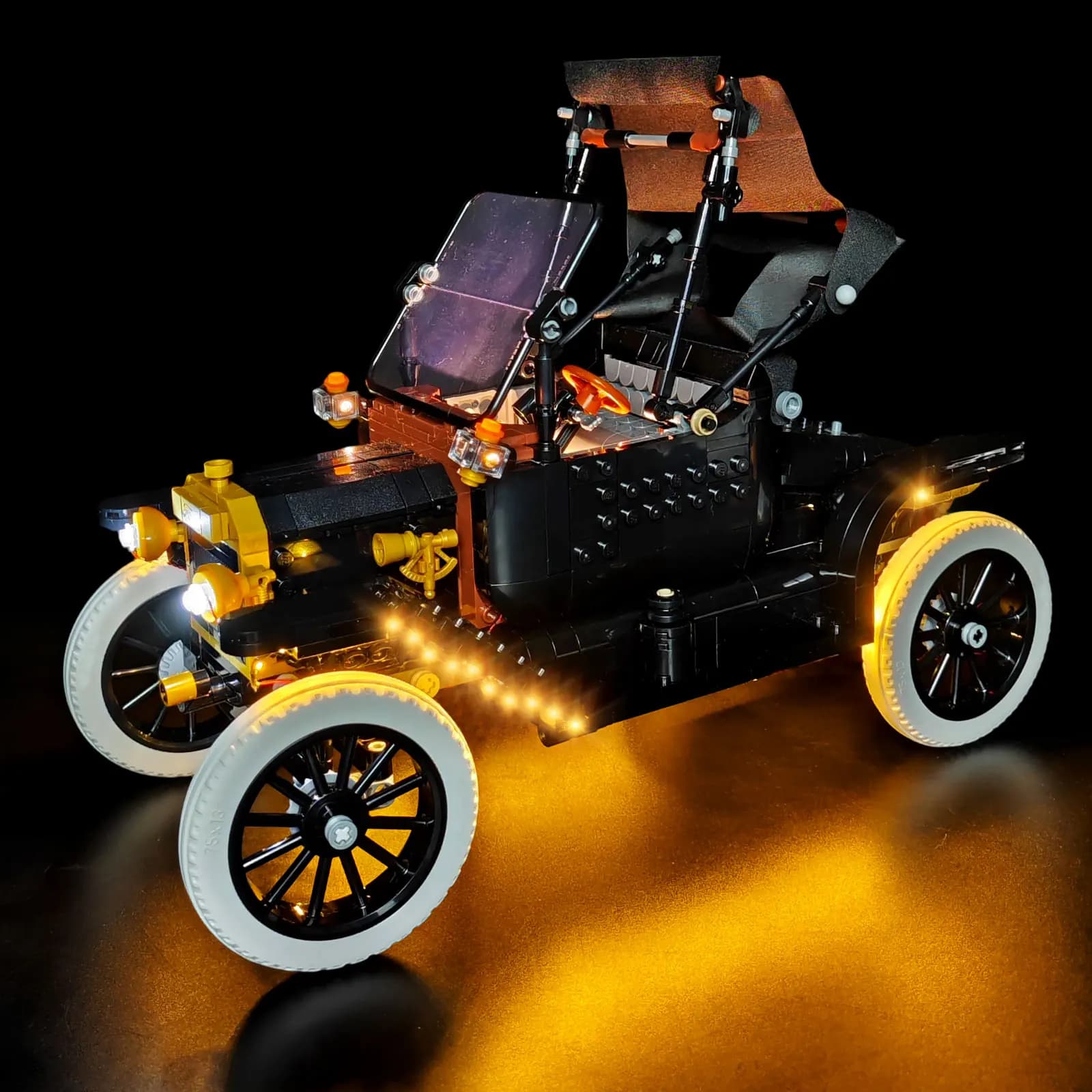 Kit di illuminazione a LED LYBMTWF compatibile con i blocchi da costruzione Lego 11376 Ford Model T (NON include i mattoncini del modello)