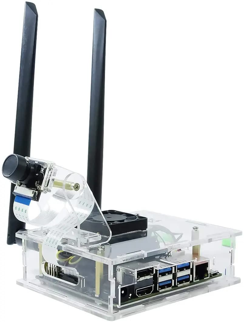 Custodia/coperchio in acrilico XiaoR Geek per kit sviluppatore Jetson Nano con ventola di raffreddamento dedicata