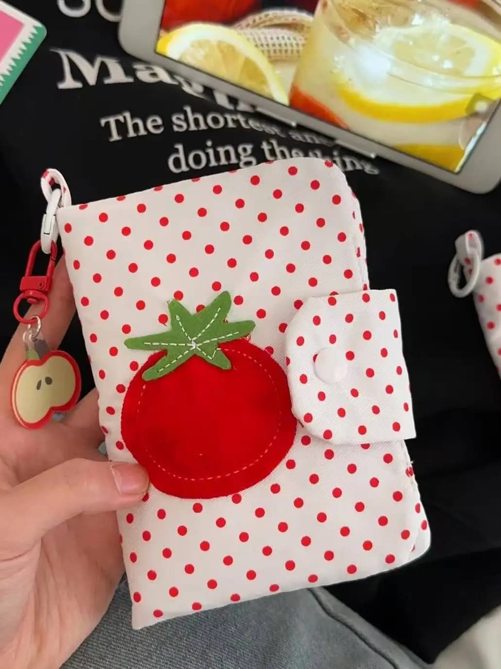 Portadocumenti da Viaggio a Pois Carino, Organizzatore Portatile per Documenti, Borsa Multifunzionale per Carte, Astuccio per Cactus