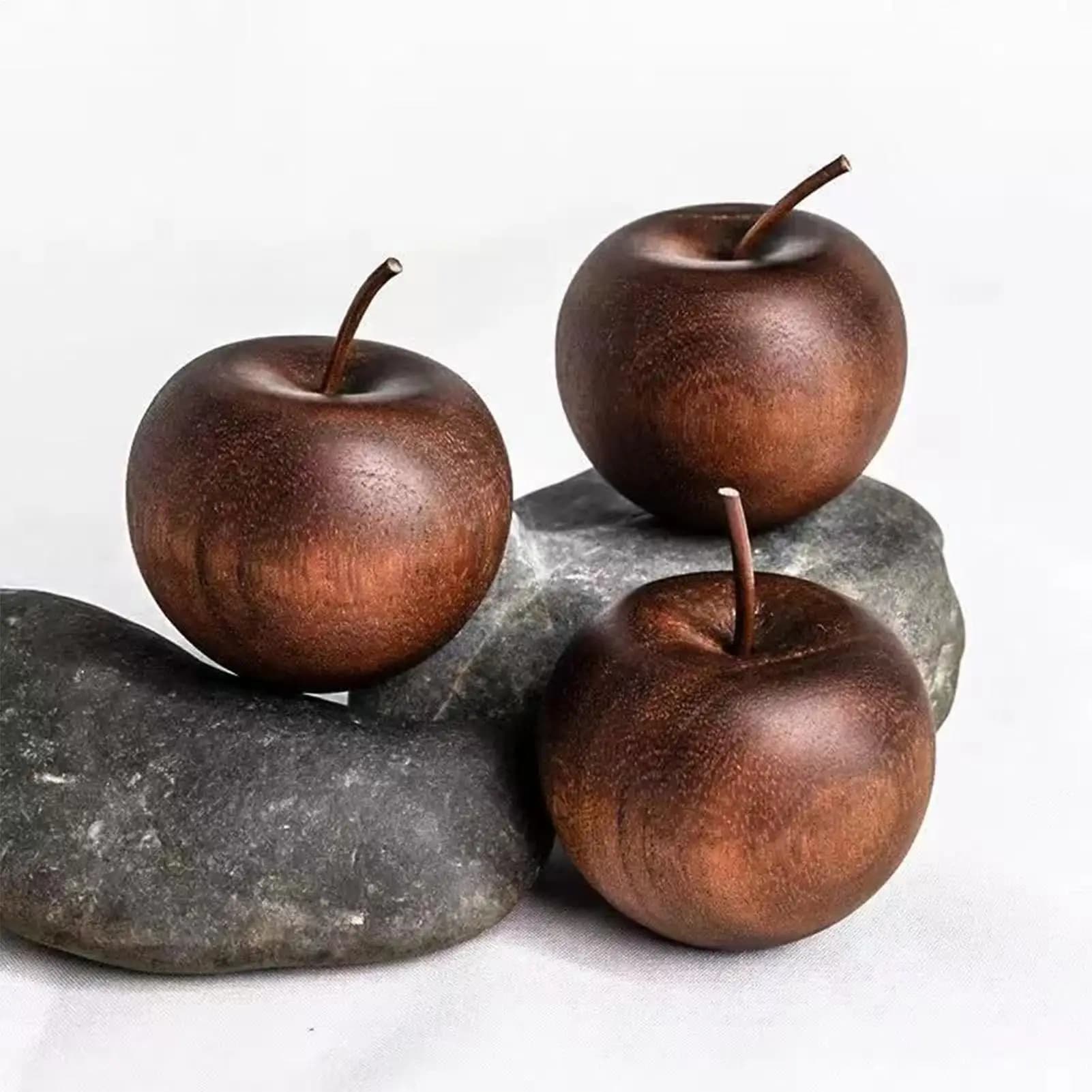 Wooden AppleShaped Ornament Essential Oil Diffuser Fragrance Diffuser Suitable For Home Room Bathroom Car Decoration Accessories