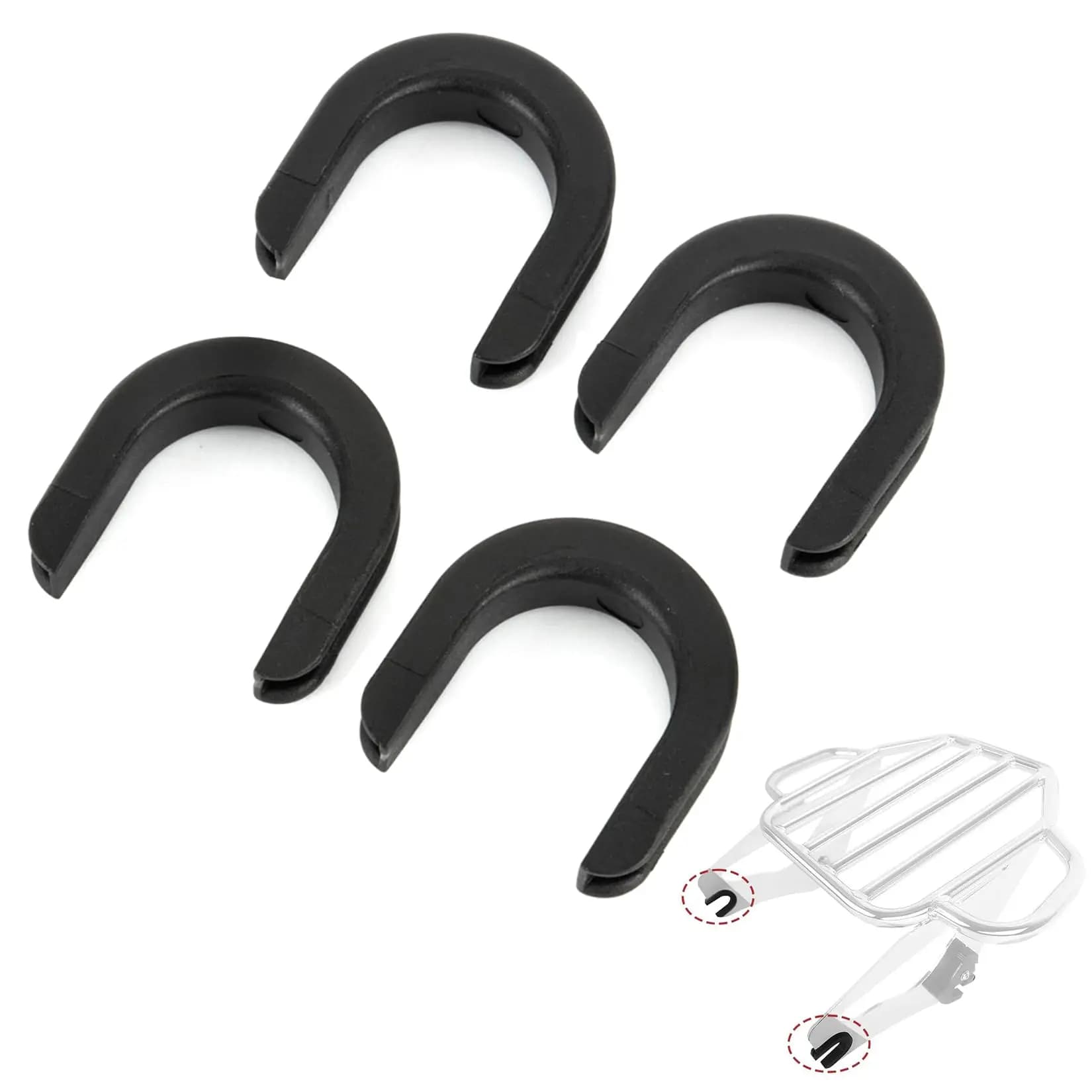 Bike rack, side panel bracket, Harley Touring Sissy Bar cable, mounting hardware 1987-2024, part for 52682-09