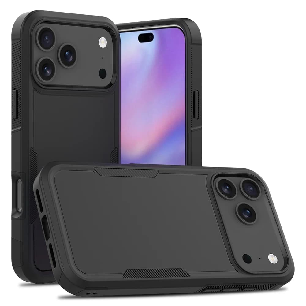 Heavy Duty Armor Shockproof Case For iPhone 17 Pro Max 17Air 16e 16 Plus TPU Frame Hard Plastic Phone Protective Cover Fundas