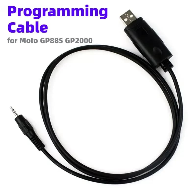 Cavo di programmazione USB con spina da 2,5 mm a 1 pin per radio MOTOROLA GP88S GP3188 GP3688 GP2000 CP200 CP040 CP150 CP160 EP450 CT250 CT450