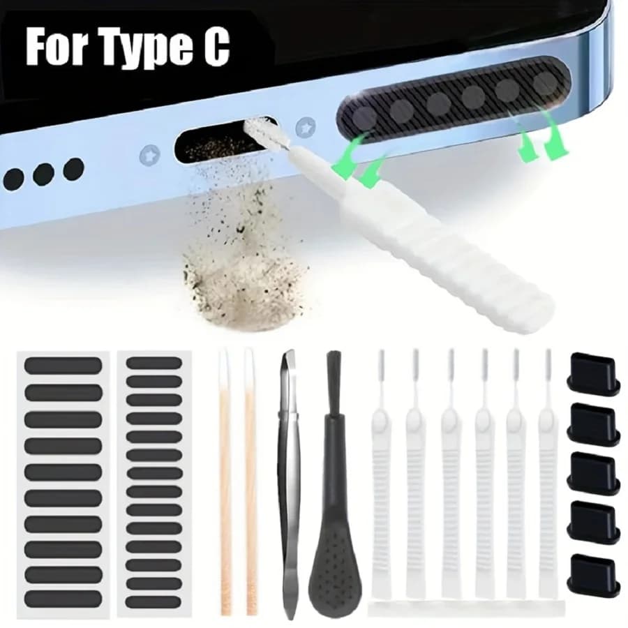 66 pcs universal cell phone speaker dust removal tool set for iPhone Samsung Xiaomi Universal phones for dust cleaning