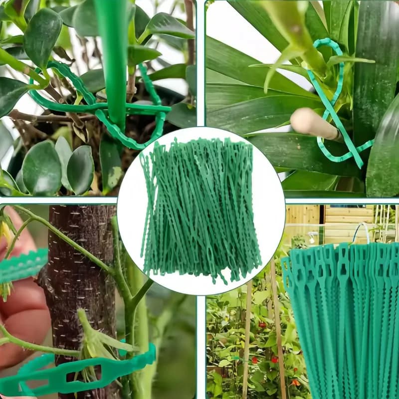 28Pcs13cmReusableFishbone Cable Tie SelfLockAdjustDesignFirmDurable Suitable forGardeningClimbing VinePlant、TomatoVine、Flower