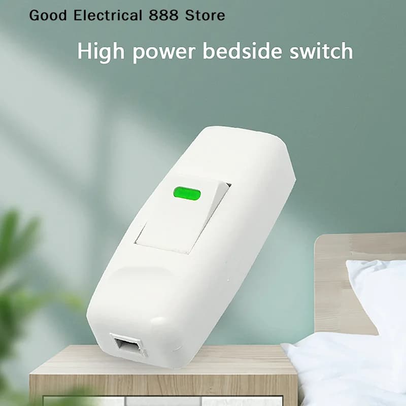 Classic white table/writer lamp switch, ON/OFF, for electric cable, household electrical accessories