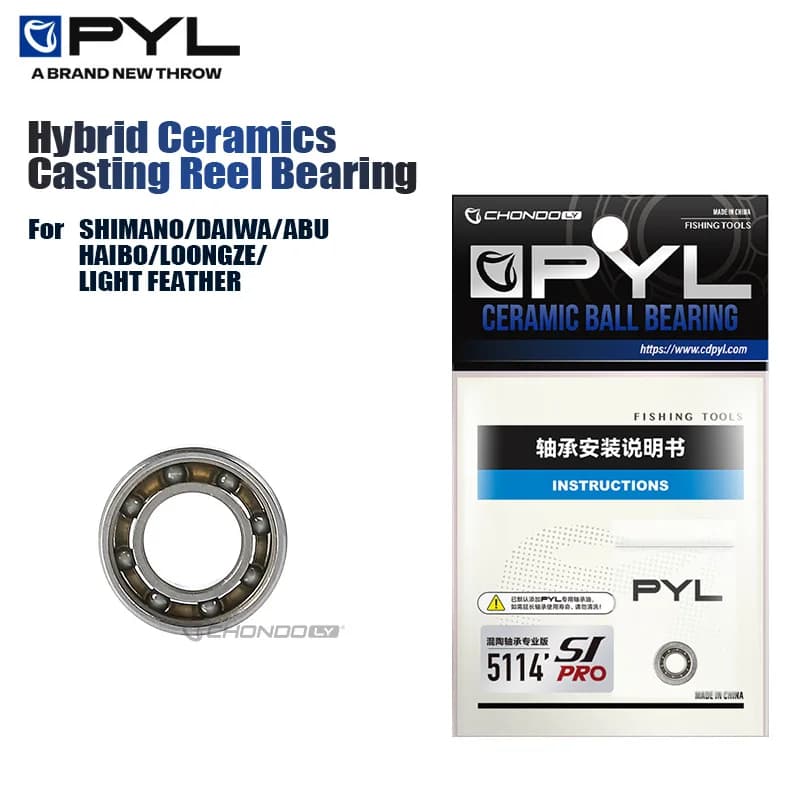 PYL Casting Mulinello da pesca Ibrido Cuscinetto a sfere in ceramica Mulinelli da pesca Parti di riparazione/fai da te/Kit di modifica per SHIMANO DAIWA ABU