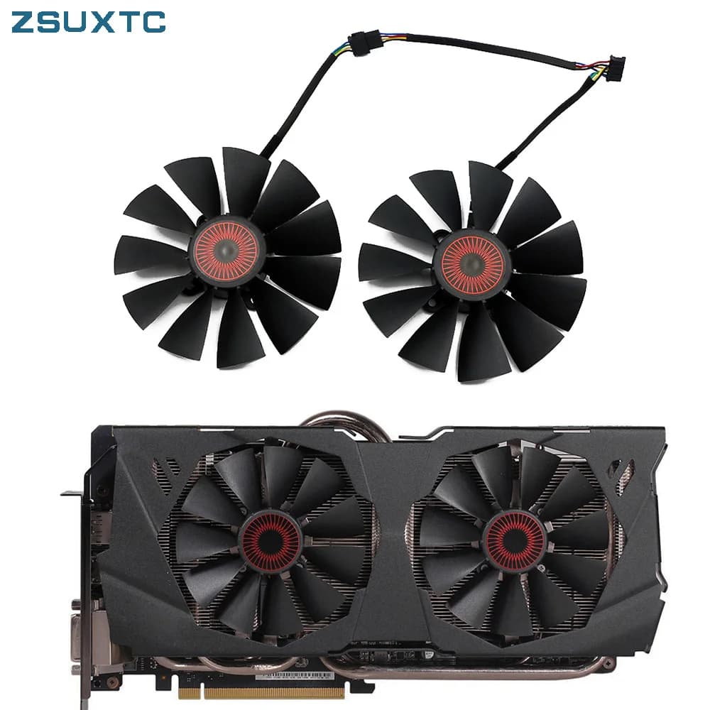 95MM FD10015H12S 0.55A 5Pin GTX980 980Ti Ventola di raffreddamento per ASUS STRIX GTX 970 980 780 TI R9 380 Ventola di raffreddamento della scheda video grafica