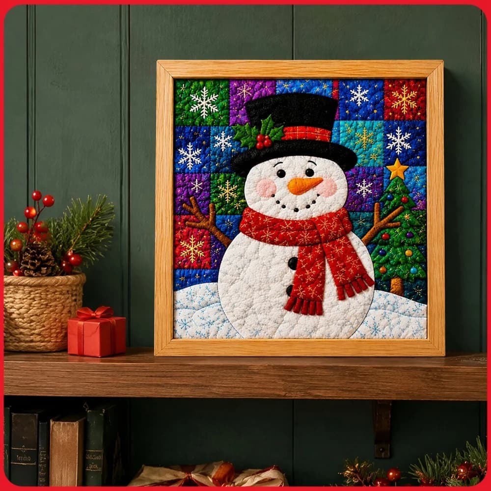 Holiday Craft Kit Punch Needle Christmas Fabric Art Wood Frame Santa for SNOWMAN Reindeer DIY Beginners Gift Set