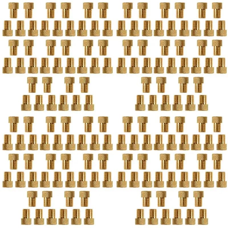 ABHS-200Pcs Bike Valve Adaptor Pump Bicycle Convert Presta To Schrader Copper Valve Adaptor Gas Nozzle Tube Cycling Tool