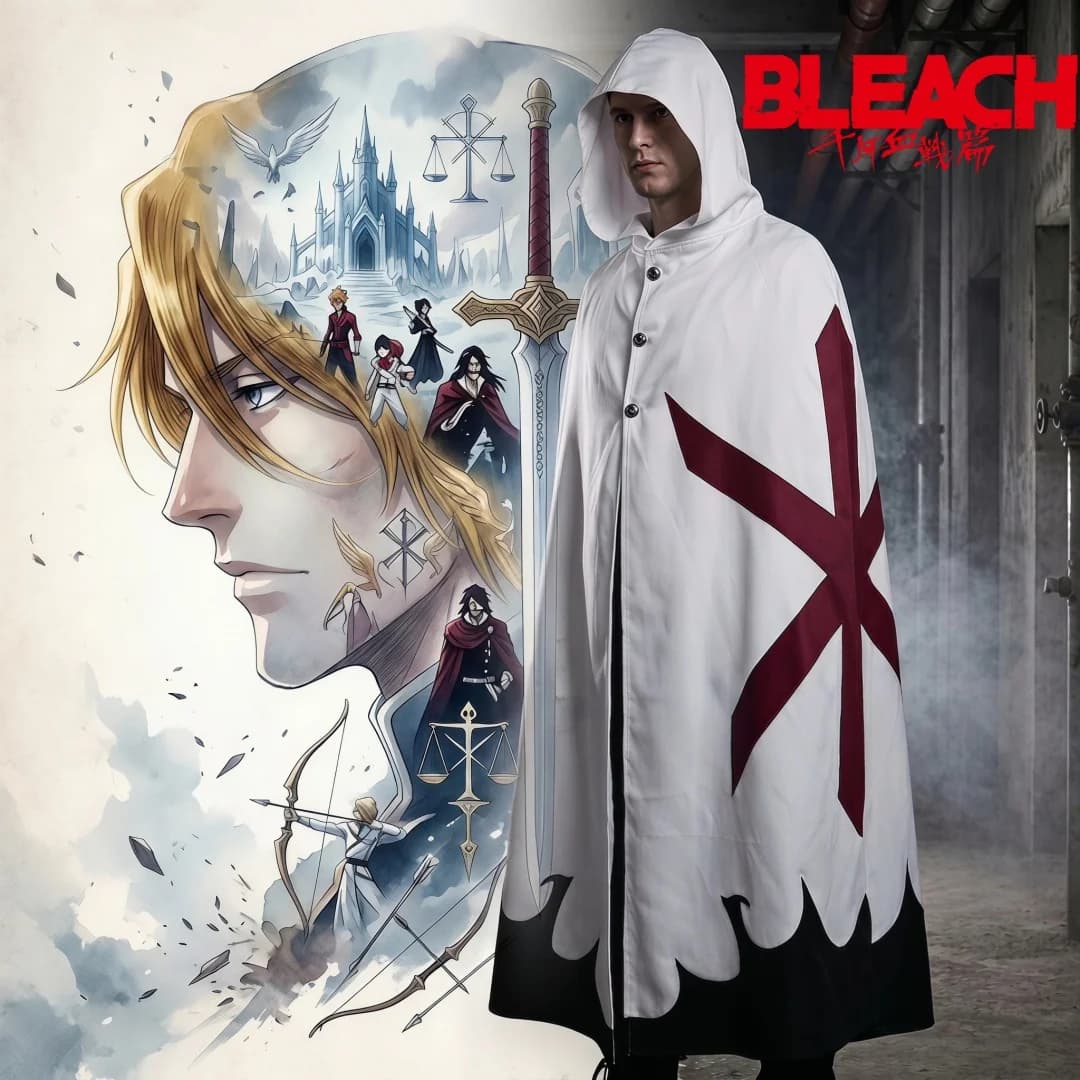 Soft Sternritter Cape Blanket Bleach Anime Wandenreich Plaid Cloak Cosplay Polyester Pajama Bathrobe Shinigami Anime Toy Gift