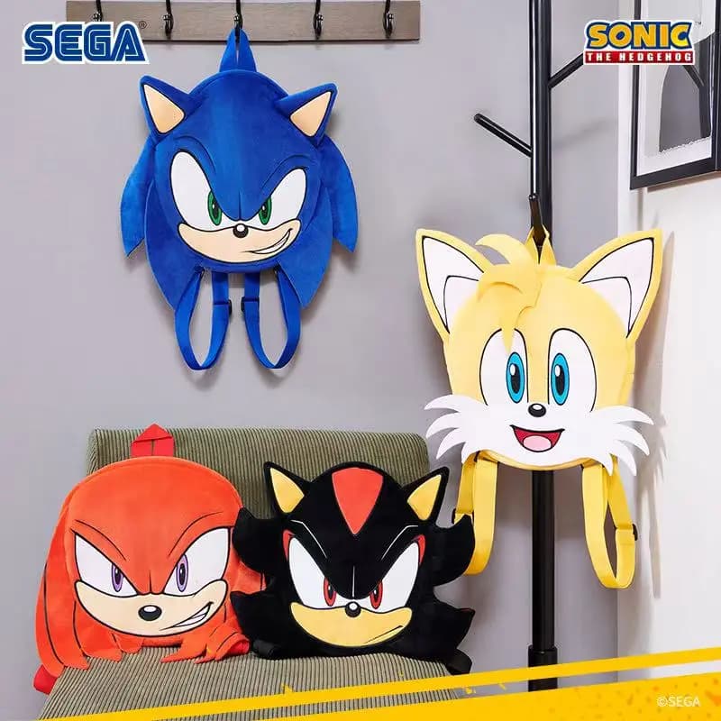 Zaino originale Kawaii Sonic The Hedgehog Big Face, borsa per la scuola Sun Valley, regalo di compleanno per ragazzi, regalo di Natale