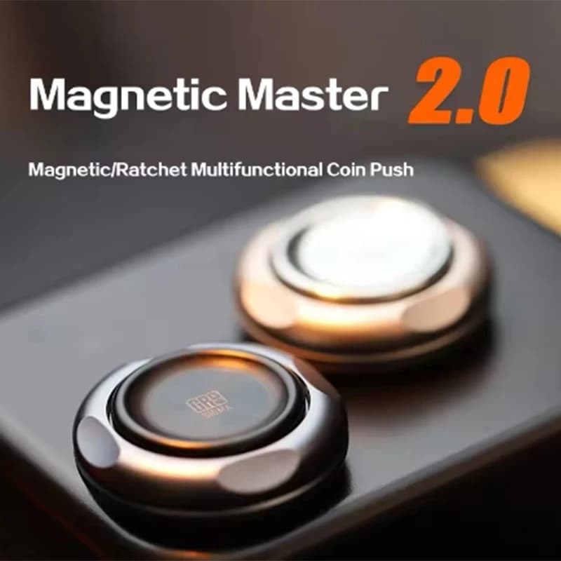 GAO Studio Magnetic Push Slider Master 2.0 Antistress EDC Adulto Agitarsi Giocattoli Spinner in metallo Cricchetto Moneta tattile per l'ansia