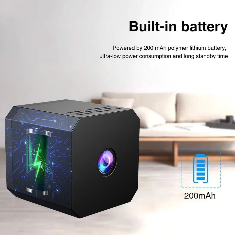 Mini Night Vision Security Camera Smart HD High Definition Wireless Camera Outdoor Updated Motion Detection Security