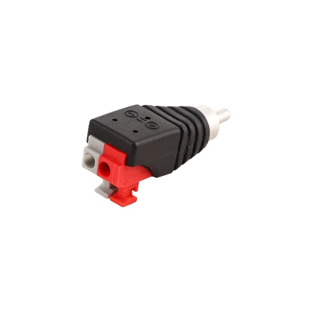 Durable Speaker Cable Adapter RCA Male Jack Connector RCA Connector Adapter Adapter A/V Press Terminal
