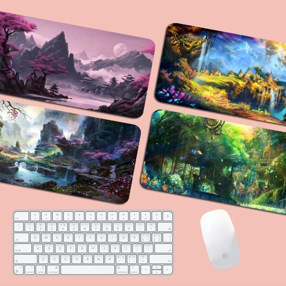 Japan Landscape Anime Mousepad Boy Pad tappetino da gioco in gomma naturale tappetino da scrivania dimensioni per Gaming World Of Tanks CS GO Zelda