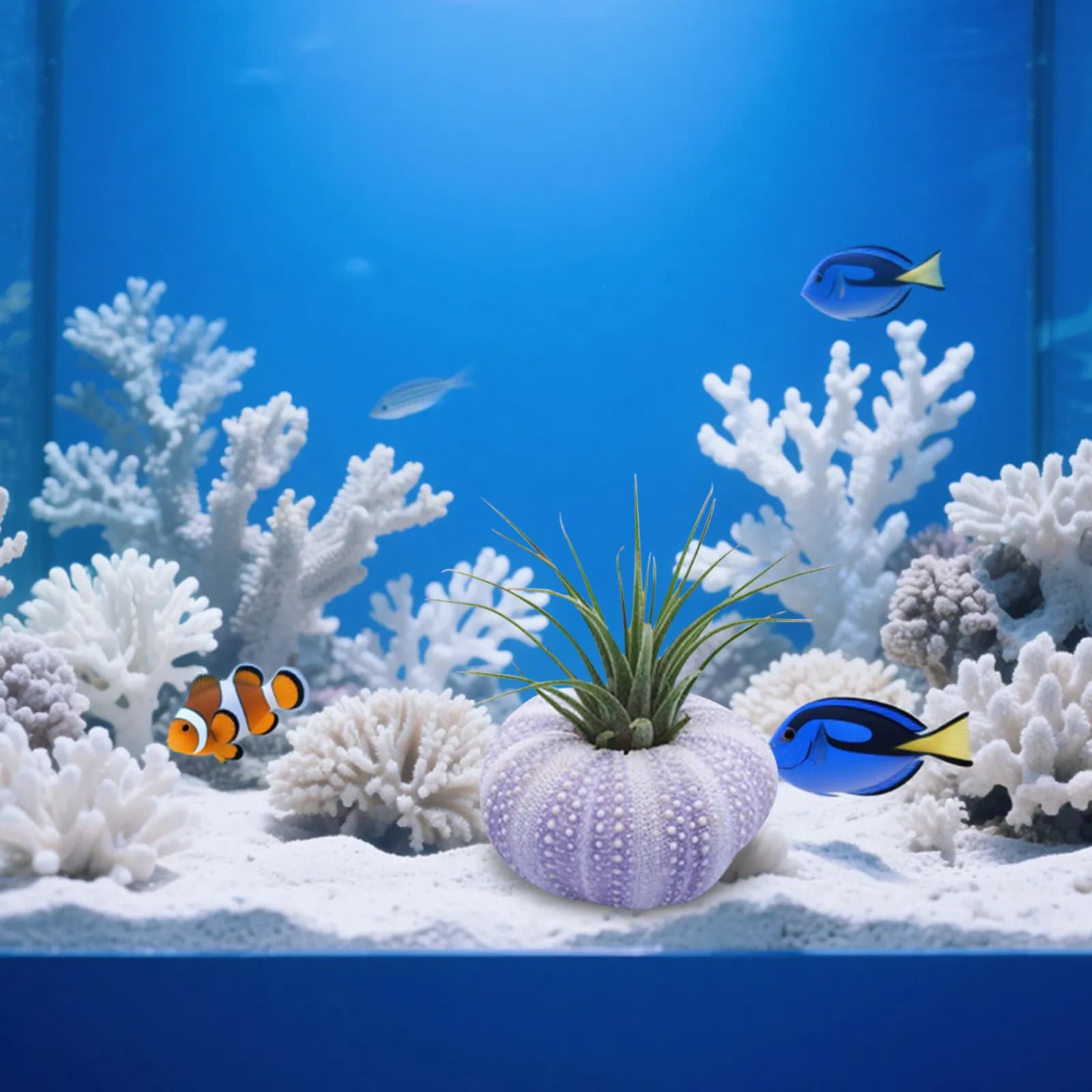 6 Pezzi Gusci di Riccio di Mare per Decorazioni Acquario, Artigianato Naturale, Paesaggistica per Acquario, Vaso per Piante Aeree Fai da Te, Decorazione da Scrivania