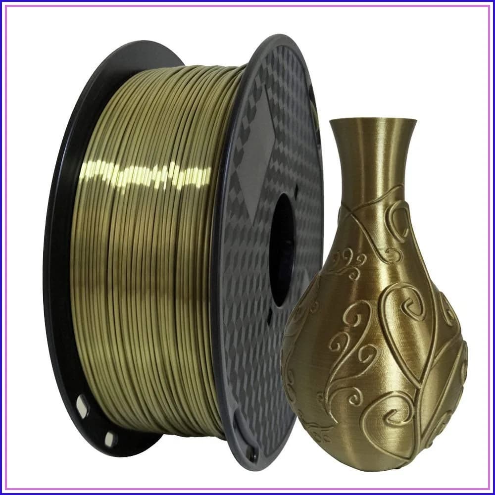Antique Gold Silk PLA Filament 1.75mm 1KG Shiny Metallic 3D Printing Material