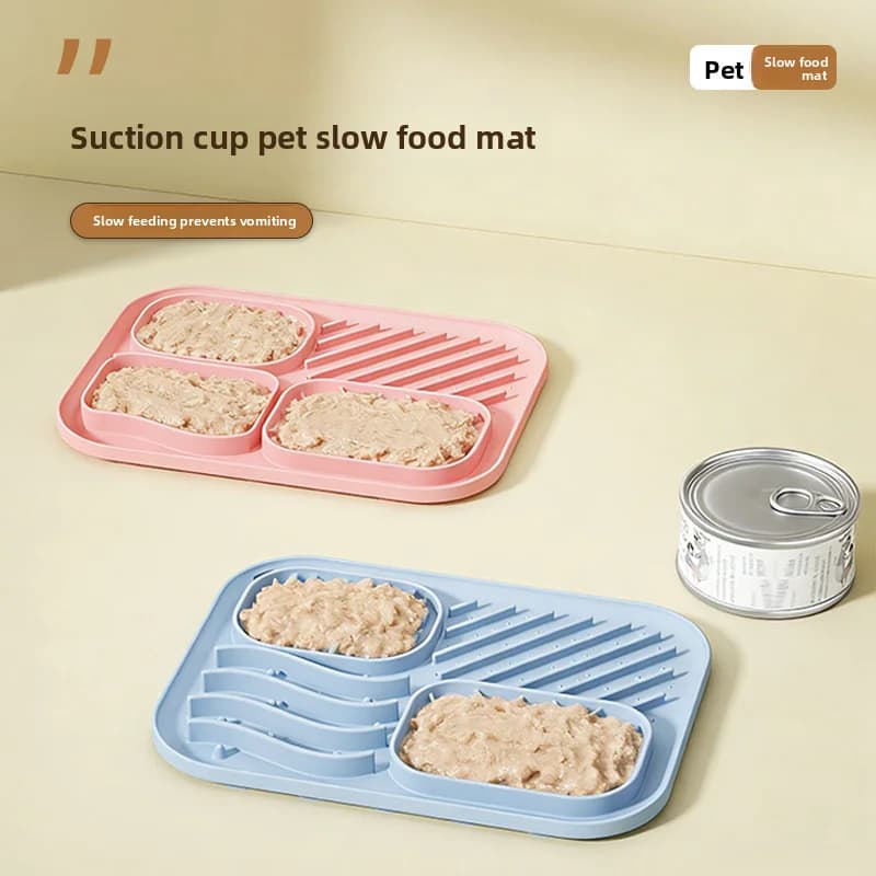 Tappetino per cibo lento per animali domestici Tappetino per pasti per cani Ciotola per cibo lento Tappetino per animali domestici in silicone Tappetino per leccare cani