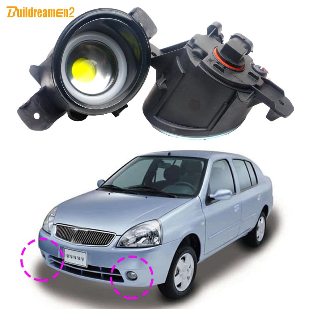 2 pieces 30W H11 car glass lens LED Angel Eye fendinebbia daylight lamp DRL 3000LM 12V for Nissan Platina 2002-2010