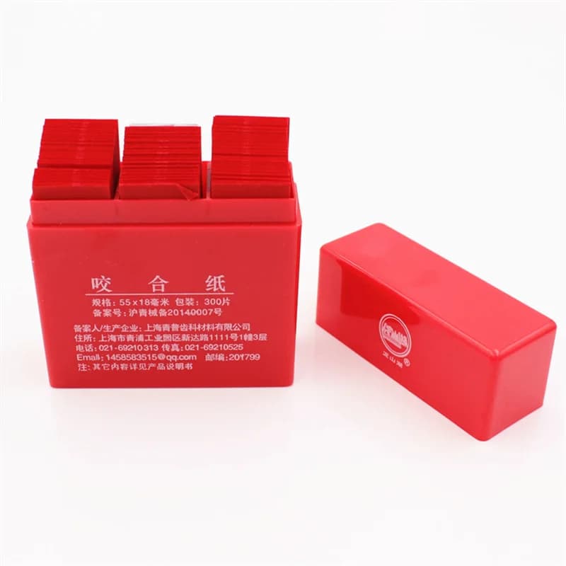 300 sheets/box Dental articulated paper strips Red/Blue Faced clamp paper 55*18mm Red/Blue Teeth whitening Dentist material