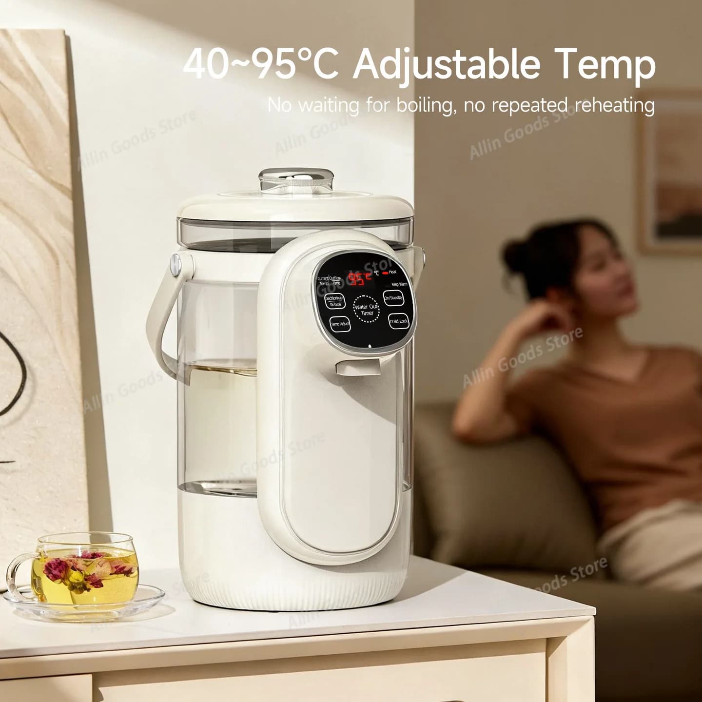 .5L Electric Kettle Adjustable Temperature With Keep Warm Function Multifunctional Electric Water Pot Household Water Dispenser