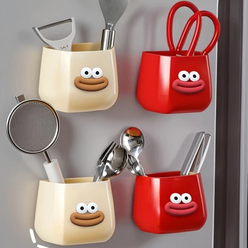 Pen holder, magnetic absorbent holder, storage box, refrigerator, cute home desk decoration, make-up brush, student multifunction