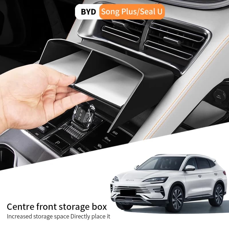 Per Byd Song Plus Seal U Dmi Ev 2020-2025 Console centrale Scatola divisoria portaoggetti anteriore Cruscotto auto Organizer Scatola multifunzione